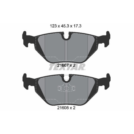 TEXTAR 2160702 Brake Pads Set Rear for
