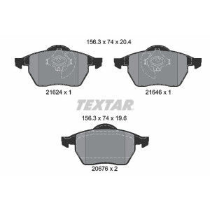 TEXTAR 2162402 Pastiglie freno anteriore per A4 Passat