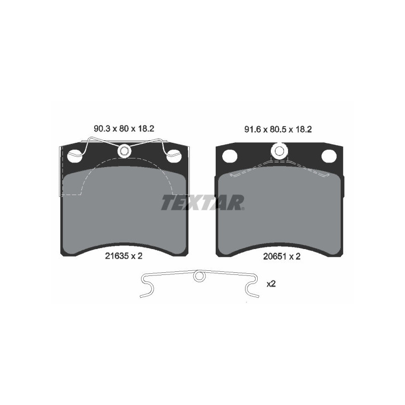 TEXTAR 2163501 Bremsbeläge Vorne für Transporter California Kombi