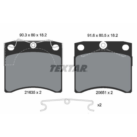 TEXTAR 2163501 Bremsbeläge Vorne für Transporter California Kombi