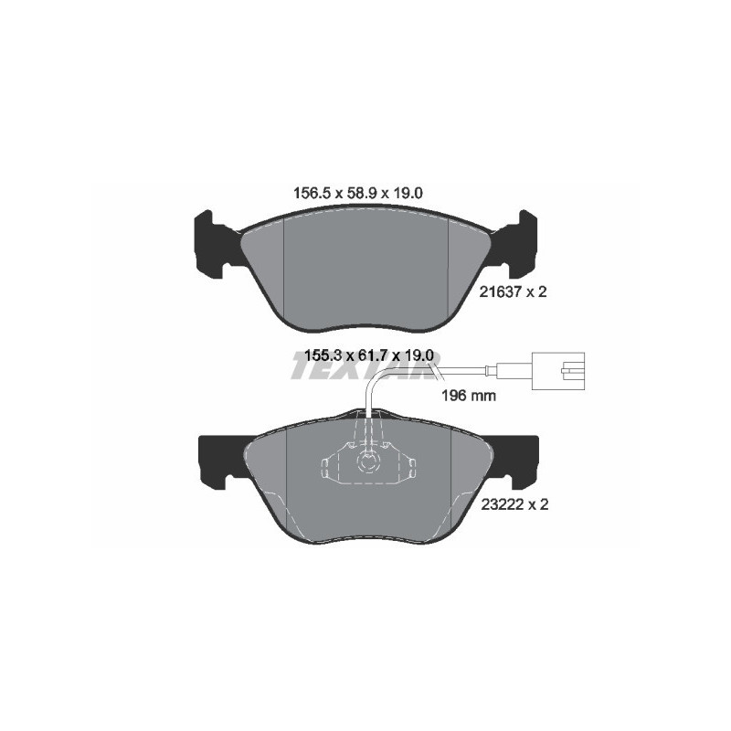TEXTAR 2163702 Bremsbeläge Vorne für Alfa 166