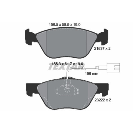TEXTAR 2163702 Bremsbeläge Vorne für Alfa 166