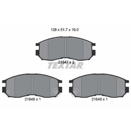TEXTAR 2164701 Brake Pads Set Front for Galant Eclipse Persona Lancer Santamo FTO Satria Accord Colt
