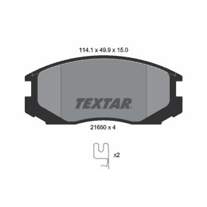 TEXTAR 2165001 Pastiglie freno anteriore per Lancer Terios Colt Persona Saga Aeroback