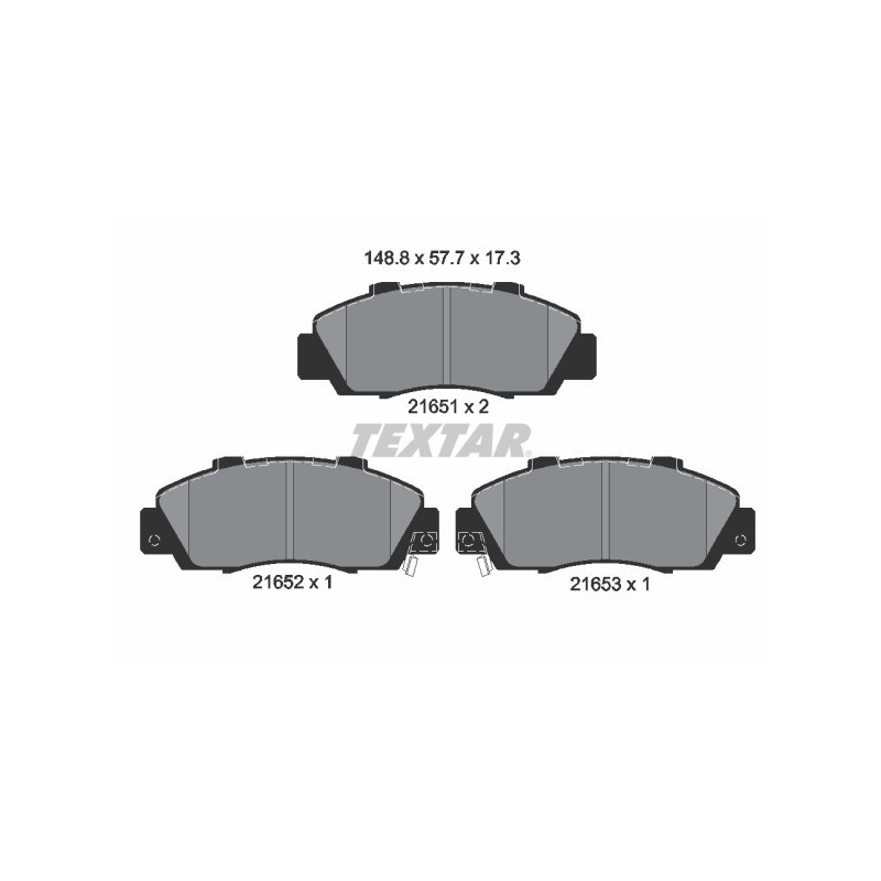 TEXTAR 2165101 Pastillas de freno delantero para Accord NSX Integra 600 CR-V Civic Legend