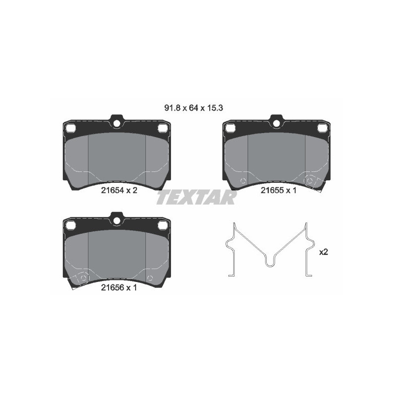 TEXTAR 2165404 Brzdové platničky predný pre FAMILIA 323 Rio Avella Demio 121