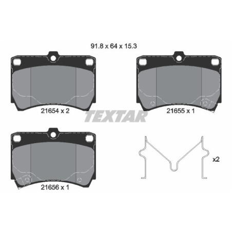 TEXTAR 2165404 Bremsbeläge Vorne für FAMILIA 323 Rio Avella Demio 121