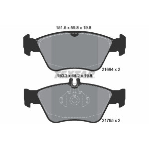 TEXTAR 2166404 Pastillas de freno delantero para Mercedes E C SLK CLK