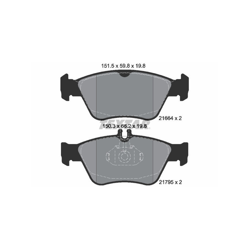 TEXTAR 2166404 Plaquettes de frein avant pour Mercedes E C SLK CLK