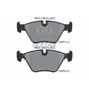 TEXTAR 2167703 Brzdové platničky predný pre BMW 5