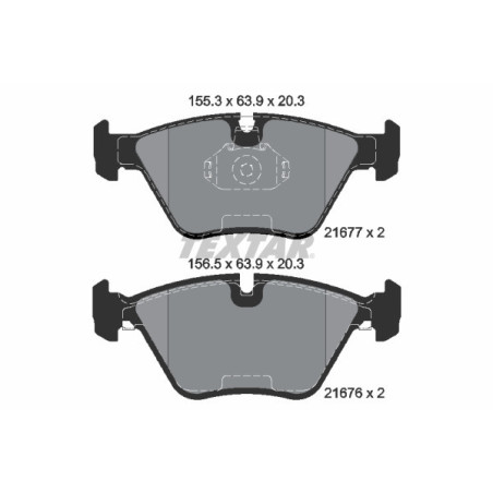 TEXTAR 2167703 Brzdové platničky predný pre BMW 5