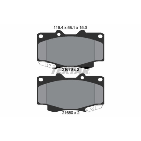 TEXTAR 2168001 Bremsbeläge Vorne für Toyota Hilux Fortuner