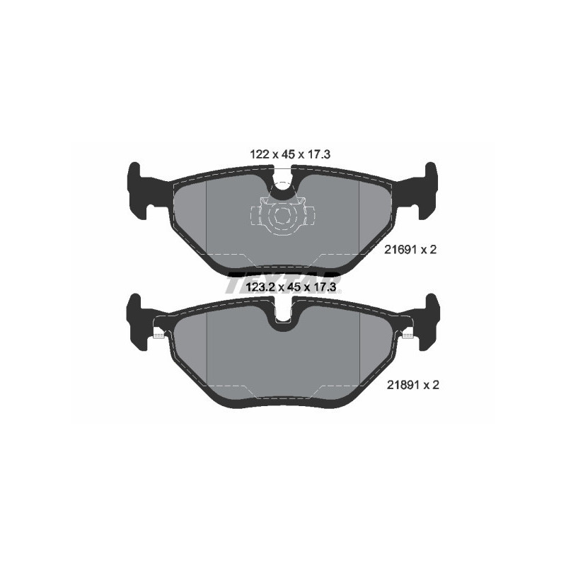 TEXTAR 2169103 Plaquettes de frein Arrière pour