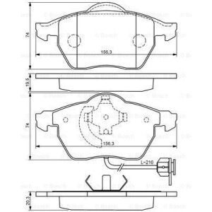 Pastiglie freno Anteriore per Audi Seat Skoda Volkswagen BOSCH 0 986 494 050