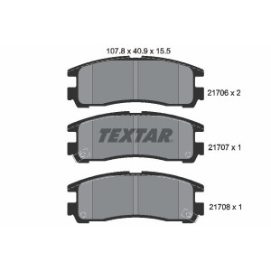 TEXTAR 2170602 Brake Pads Set Rear for Galant Eclipse Sebring PAJERO Santamo Sigma Delica 3000