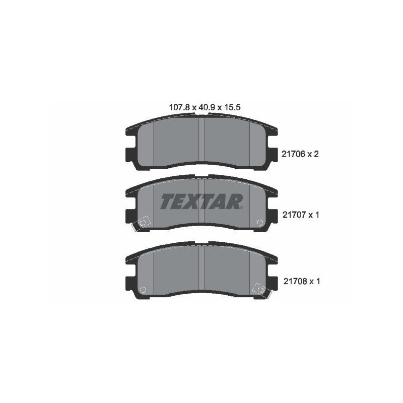 TEXTAR 2170602 Klocki hamulcowe tył dla Galant Eclipse Sebring PAJERO Santamo Sigma Delica