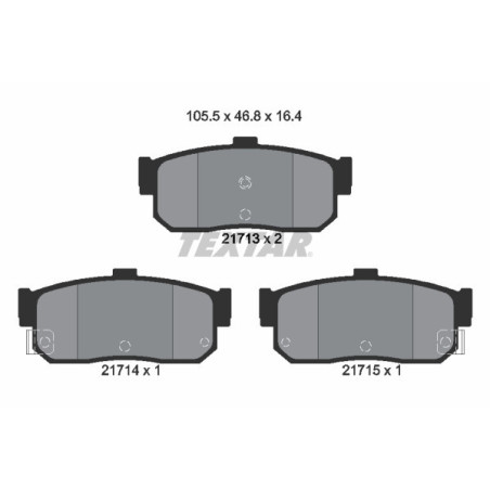 TEXTAR 2171301 Bremsbeläge Hinten für