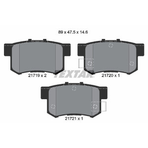 TEXTAR 2171901 Pastillas de freno trasero para Accord Civic Legend CR-V FR-V Integra 600