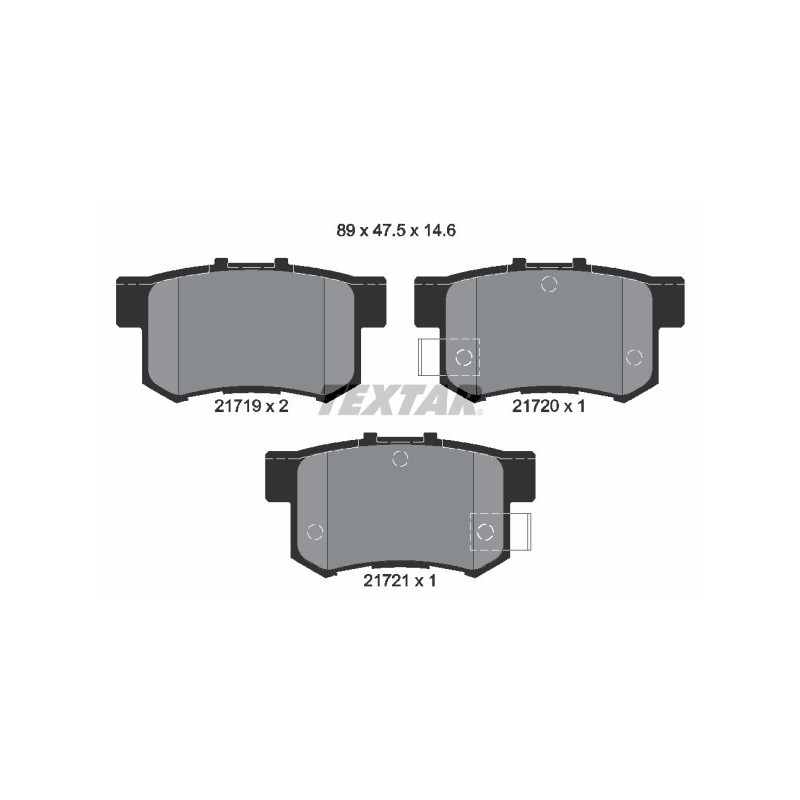 TEXTAR 2171901 Brake Pads Set Rear for