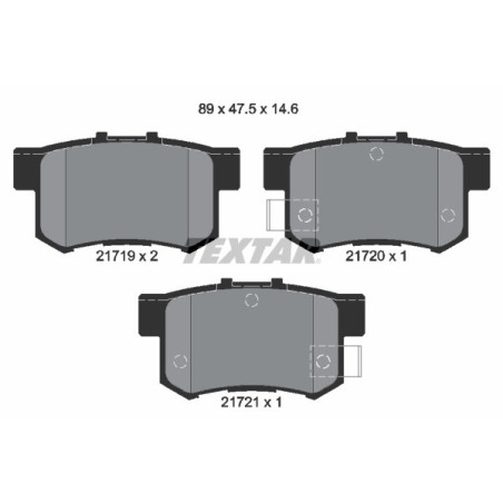 TEXTAR 2171901 Brake Pads Set Rear for