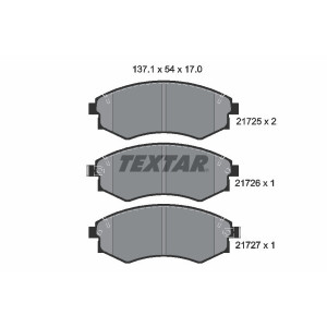 TEXTAR 2172501 Pastillas de freno delantero para Lantra Sonata Korando Elantra Musso Coupe