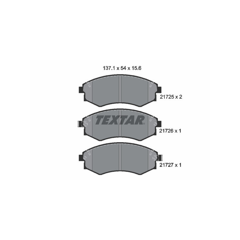 TEXTAR 2172502 Bremsbeläge Vorne für Rexton Largo Musso