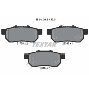 TEXTAR 2173801 Klocki hamulcowe tył dla Jazz Civic CRX City Integra
