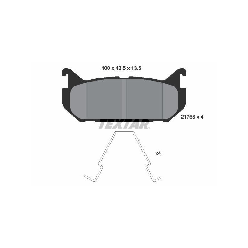 TEXTAR 2176603 Pastillas de freno trasero para 626 MX-6 XEDOS Probe