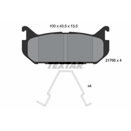 TEXTAR 2176603 Brake Pads Set Rear for