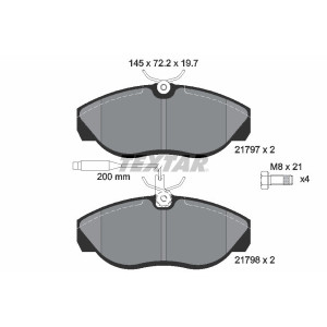 TEXTAR 2179701 Pastiglie freno anteriore per Ducato Boxer JUMPER