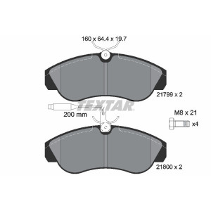 TEXTAR 2179901 Pastillas de freno delantero para Ducato Boxer JUMPER