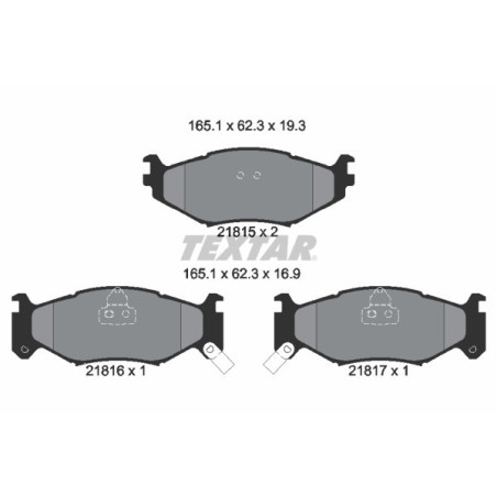 TEXTAR 2181501 Pastiglie freno anteriore per Chrysler Voyager Saratoga