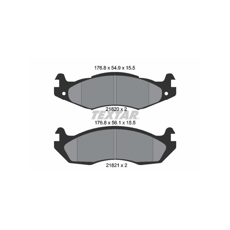 TEXTAR 2182001 Brzdové destičky přední pro Cherokee Comanche Wrangler H1