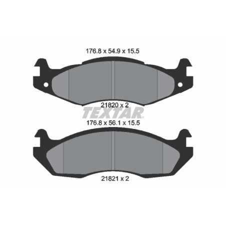 TEXTAR 2182001 Brzdové platničky predný pre Cherokee Comanche Wrangler H1