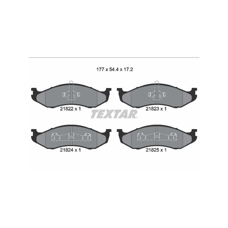 TEXTAR 2182202 Brake Pads Set Front for Wrangler Cherokee Carnival Comanche
