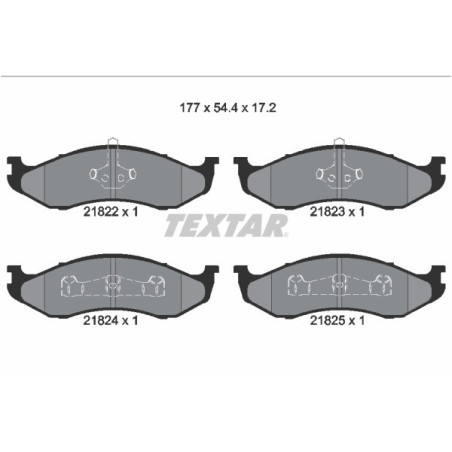TEXTAR 2182202 Pastiglie freno anteriore per Wrangler Cherokee Carnival Comanche