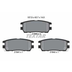 TEXTAR 2184002 Bremsbeläge Hinten für