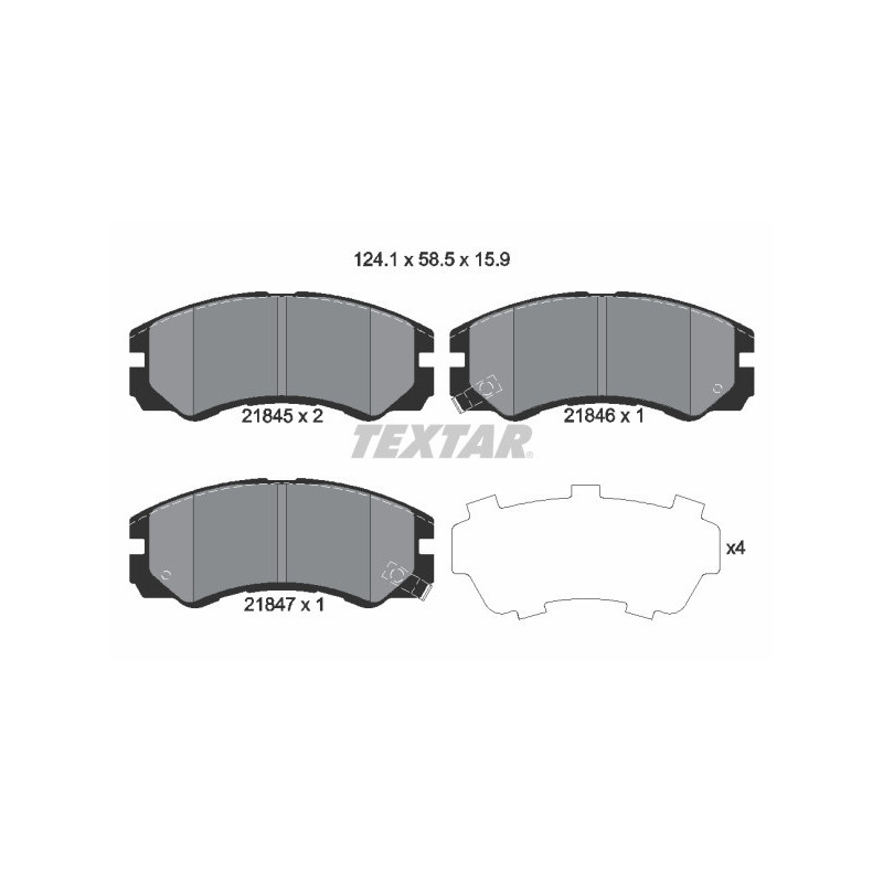 TEXTAR 2184501 Brake Pads Set Front for