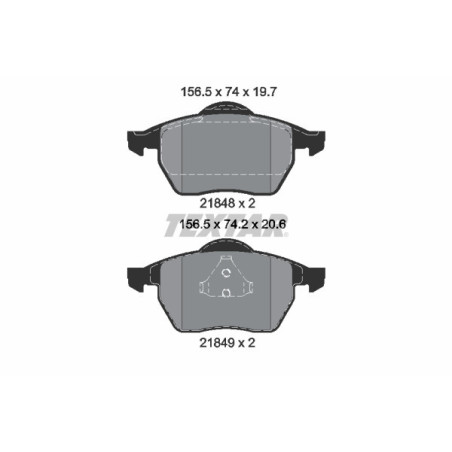 TEXTAR 2184802 Bremsbeläge Vorne für Sharan Galaxy Alhambra