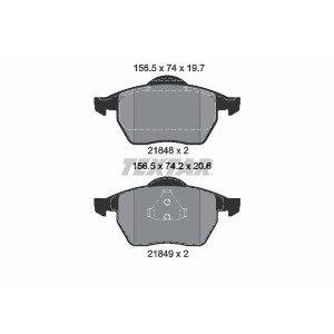 TEXTAR 2184802 Plaquettes de frein Avant pour