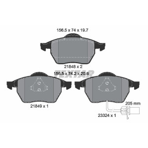 TEXTAR 2184903 Brake Pads Set Front for Sharan Alhambra Galaxy