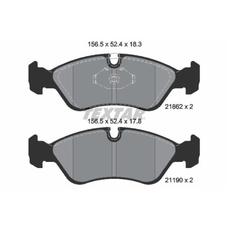 TEXTAR 2186201 Plaquettes de frein avant pour Astra Vectra Kadett Cavalier Omega Calibra