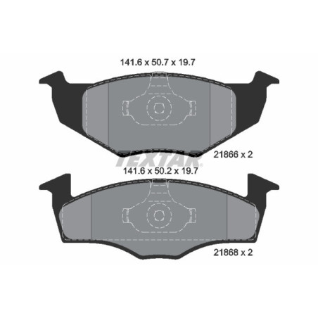 TEXTAR 2186603 Brake Pads Set Front for Polo Cordoba Golf Ibiza Toledo Vento