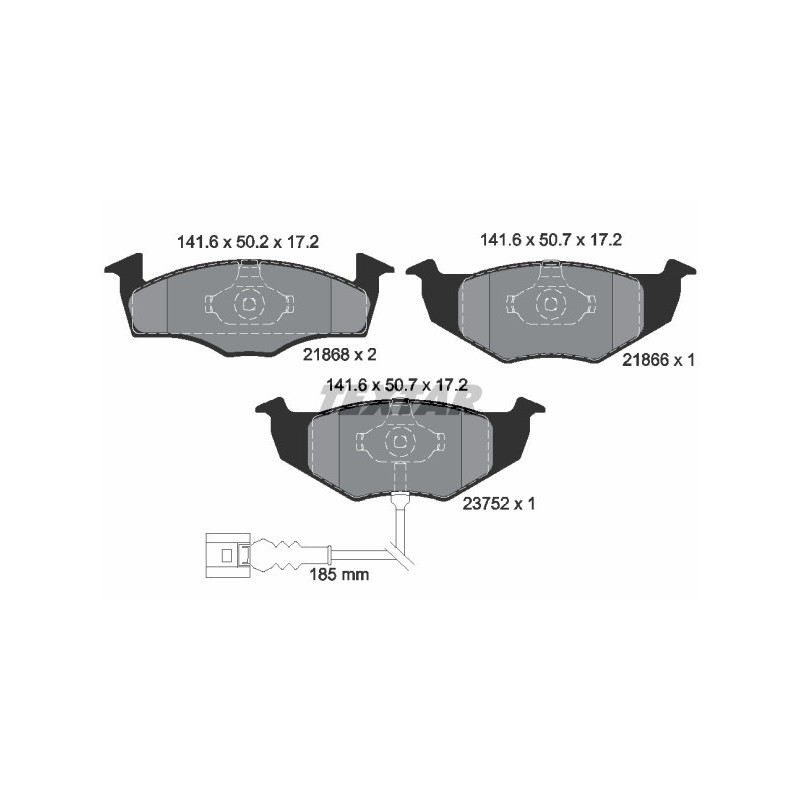 TEXTAR 2186801 Plaquettes de frein Avant pour