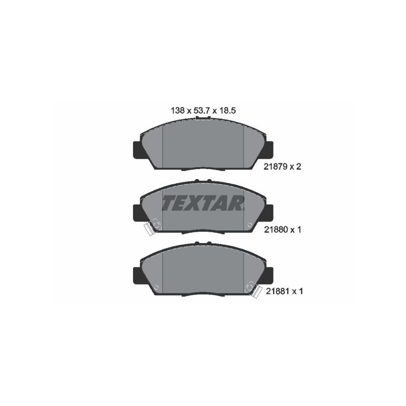 TEXTAR 2187901 Bremsbeläge Vorne für Accord 600 Prelude