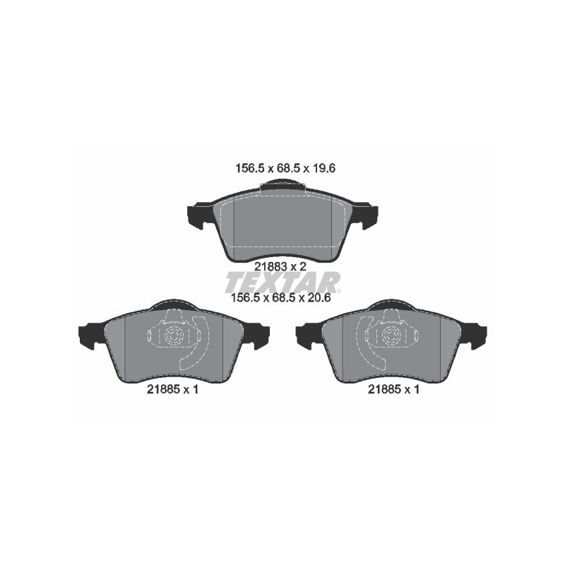 TEXTAR 2188302 Plaquettes de frein Avant pour