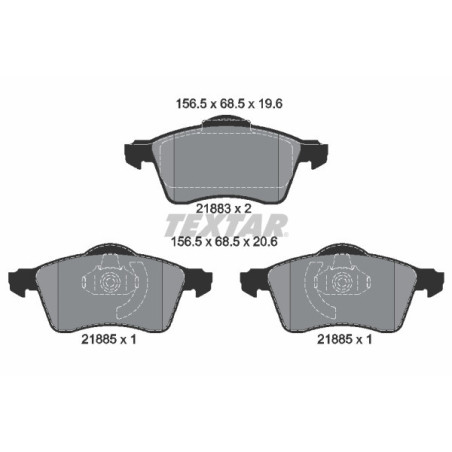 TEXTAR 2188302 Brake Pads Set Front for