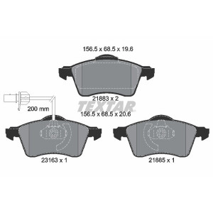 TEXTAR 2188501 Pastillas de freno delantero para Transporter California Kombi