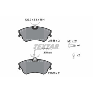TEXTAR 2188801 Pastillas de freno delantero para Renault Espace