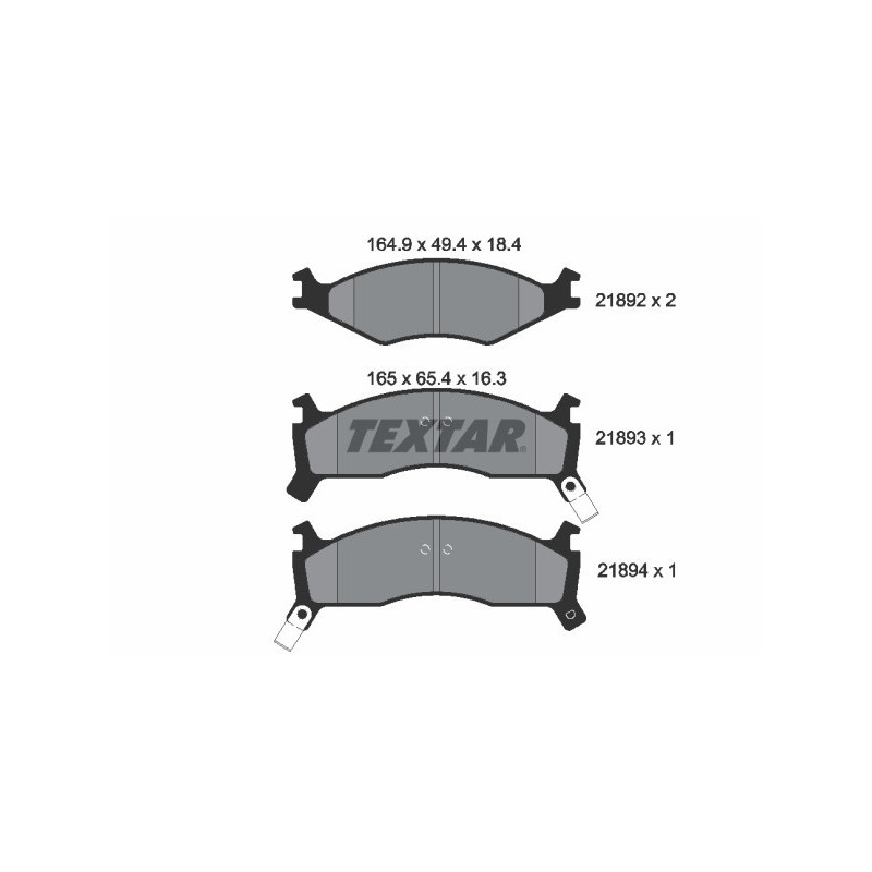 TEXTAR 2189202 Plaquettes de frein avant pour Kia Sportage